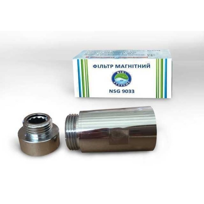 Фільтр магнітний універсальний Bio+ systems NSG 9033, перехідник 1/2*3/4″ + осн. частина 3/4*3/4″ Фільтр магнітний універсальний Bio+ systems NSG 9033, перехідник 1/2*3/4″ + осн. частина 3/4*3/4″