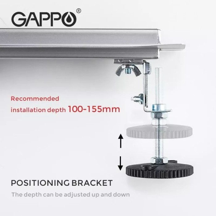 Трап для душу GAPPO G87007-3, 70х700 мм, нержавіюча сталь Трап для душу GAPPO G87007-3, 70х700 мм, нержавіюча сталь
