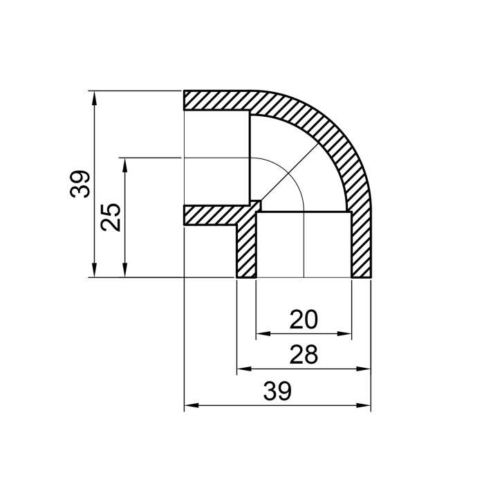 Кутик PPR Thermo Alliance 20, 90° Кутик PPR Thermo Alliance 20, 90°