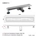Трап для душу GAPPO G88007-3, 70х800 мм, нержавіюча сталь