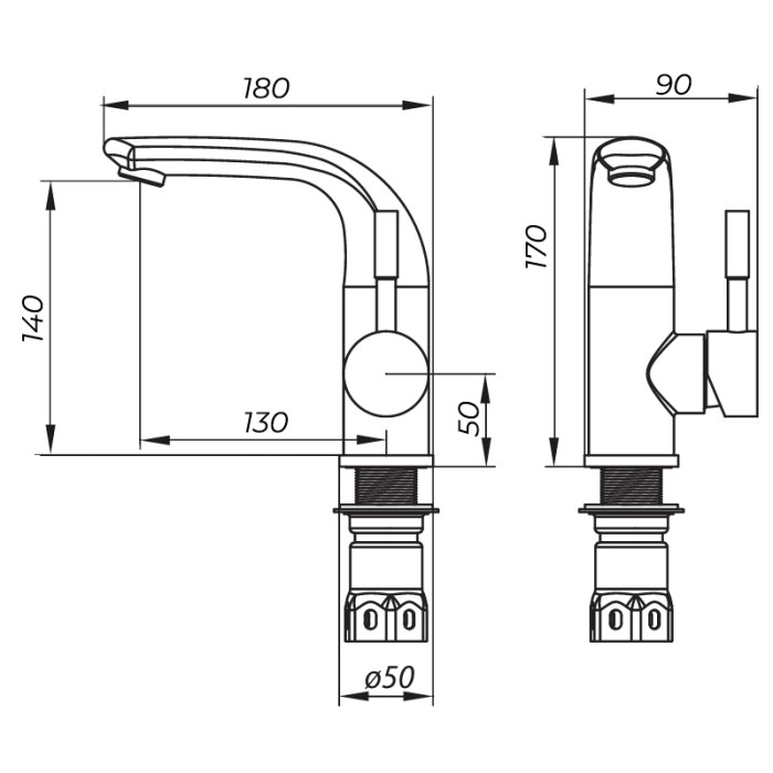 Змішувач для умивальника Zerix LR71205 (LL1468) Змішувач для умивальника Zerix LR71205 (LL1468)