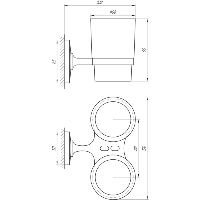 Стакан подвійний Globus Lux RM 1801 Стакан подвійний Globus Lux RM 1801