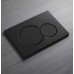 Панель змиву Koer KT-0601-05 240x160x10mm пластикова, кнопка кругла (колір чорний матовий) (KR5176)