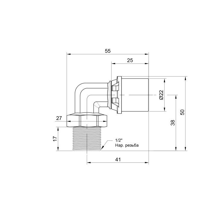 Кутик прес Icma 20х1/2" ЗР №404 Кутик прес Icma 20х1/2" ЗР №404