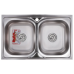 Мийка кухонна ZERIX Z8050D-08-180E DOUBLE (satin) (ZM0569)