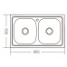 Мийка кухонна ZERIX Z8050D-08-180E DOUBLE (satin) (ZM0569)