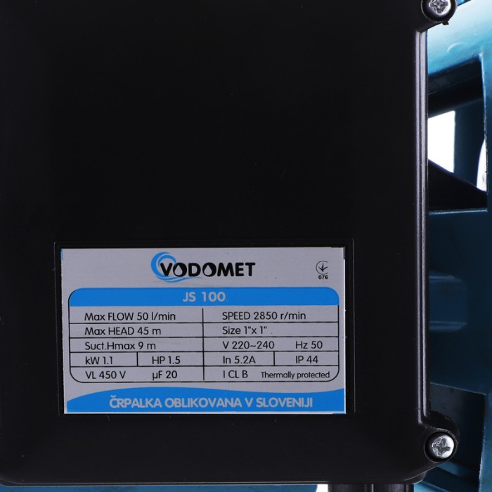 Насос поверх. відцентровий Vodomet JS100, корпус нерж. сталь (VO0020) Насос поверх. відцентровий Vodomet JS100, корпус нерж. сталь (VO0020)