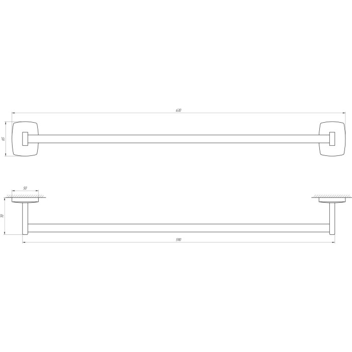 Тримач рушників Perfect Sanitary Appliances RM 1002-60 Тримач рушників Perfect Sanitary Appliances RM 1002-60