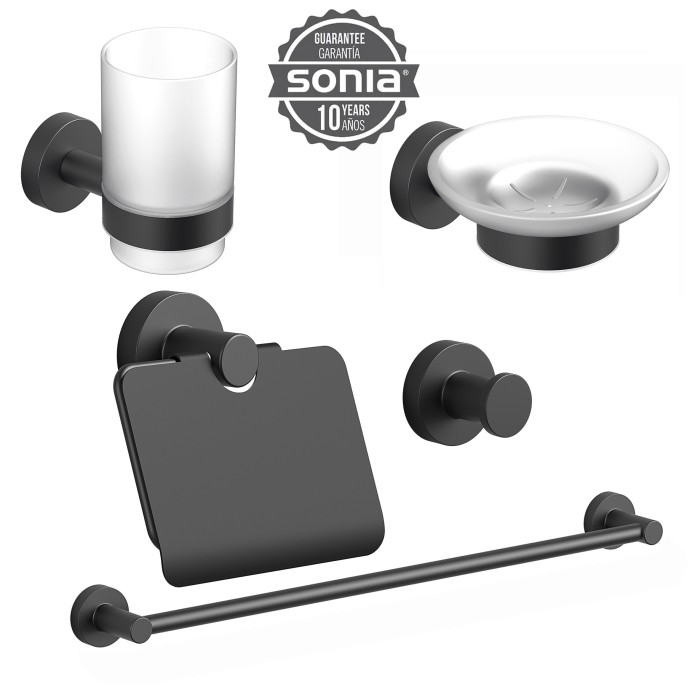 Набір аксесуарів для ванної SONIA ASTRAL KIT BLACK ( 5 предметів) 185788 Набір аксесуарів для ванної SONIA ASTRAL KIT BLACK ( 5 предметів) 185788