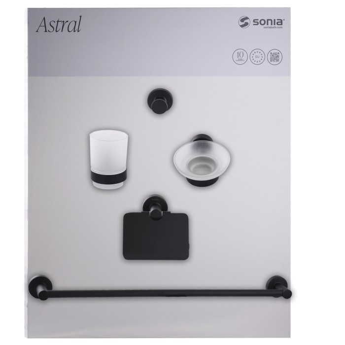 Набір аксесуарів для ванної SONIA ASTRAL KIT BLACK ( 5 предметів) 185788 Набір аксесуарів для ванної SONIA ASTRAL KIT BLACK ( 5 предметів) 185788