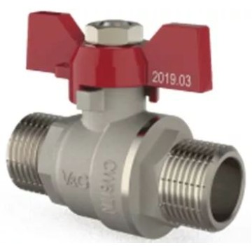 Кран кульовий V&G Optima   1" ЗЗ (червоний метелик) {22}