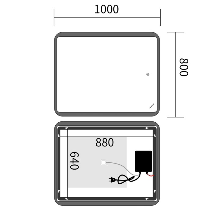 Дзеркало Mixxus Premium OLIVARY MR19-100x80-Reverse з Led Touch, Anti-fog, димером (3-6,5kK) (MP6629) Дзеркало Mixxus Premium OLIVARY MR19-100x80-Reverse з Led Touch, Anti-fog, димером (3-6,5kK) (MP6629)
