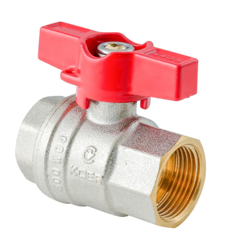Кран кульовий ГГМ Koer Extreme KE.217-25 - 1" FF ручка "метелик" червона (KR5758)