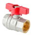 Кран кульовий ГГМ Koer Extreme KE.217-25 - 1" FF ручка "метелик" червона (KR5758)