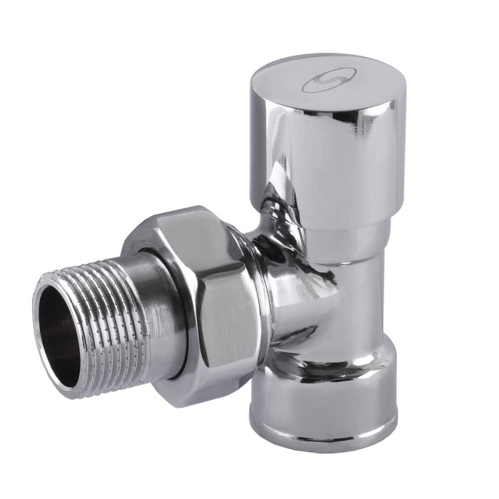Кран вентильний кутовий з американкою SOLOMON 3/4″ CHROM 1845 Кран вентильний кутовий з американкою SOLOMON 3/4″ CHROM 1845