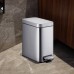 Відро для сміття з плавним закриттям прямокутне Mixxus Premium Quadro-TC0105 SS Color 5л колір нержавійка (MI7062)