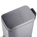 Відро для сміття з плавним закриттям прямокутне Mixxus Premium Quadro-TC0105 SS Color 5л колір нержавійка (MI7062)