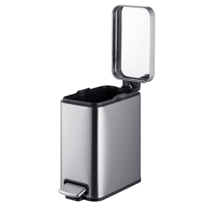 Відро для сміття з плавним закриттям прямокутне Mixxus Premium Quadro-TC0105 SS Color 5л колір нержавійка (MI7062) Відро для сміття з плавним закриттям прямокутне Mixxus Premium Quadro-TC0105 SS Color 5л колір нержавійка (MI7062)