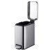 Відро для сміття з плавним закриттям прямокутне Mixxus Premium Quadro-TC0105 SS Color 5л колір нержавійка (MI7062)