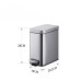 Відро для сміття з плавним закриттям прямокутне Mixxus Premium Quadro-TC0105 SS Color 5л колір нержавійка (MI7062)
