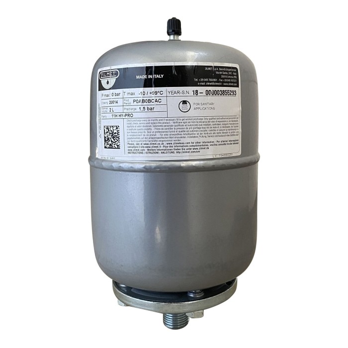 Гідроакумулятор зі змінною мембраною 2л Zilmet HY-PRO 10bar ( 11H0000200 ) Гідроакумулятор зі змінною мембраною 2л Zilmet HY-PRO 10bar ( 11H0000200 )