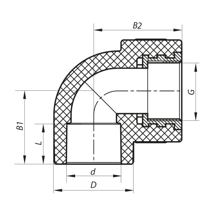 Кут ВР 25x3/4F PPR Koer K0115.PRO (KP0137) Кут ВР 25x3/4F PPR Koer K0115.PRO (KP0137)