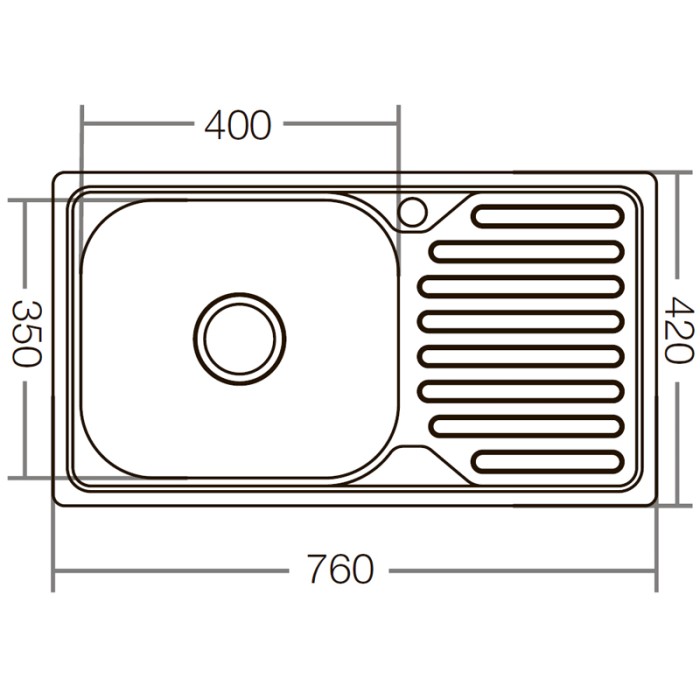 Мийка кухонна Zerix Z7642-08-180E (Satin) (ZX1602) Мийка кухонна Zerix Z7642-08-180E (Satin) (ZX1602)