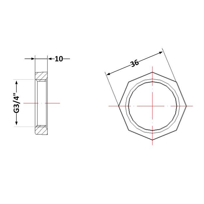 Контргайка чавунна 3/4" Контргайка чавунна 3/4"