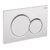 Панель змиву Koer KT-0601-01 240x160x10mm пластикова, кнопка кругла (колір хром) (KR5174)