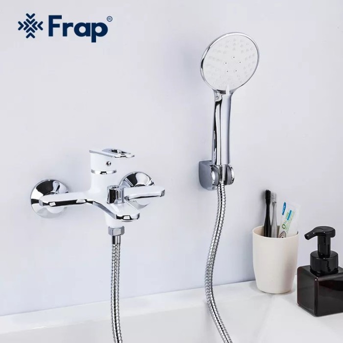 Змішувач для ванни Frap F3249, білий/хром Змішувач для ванни Frap F3249, білий/хром