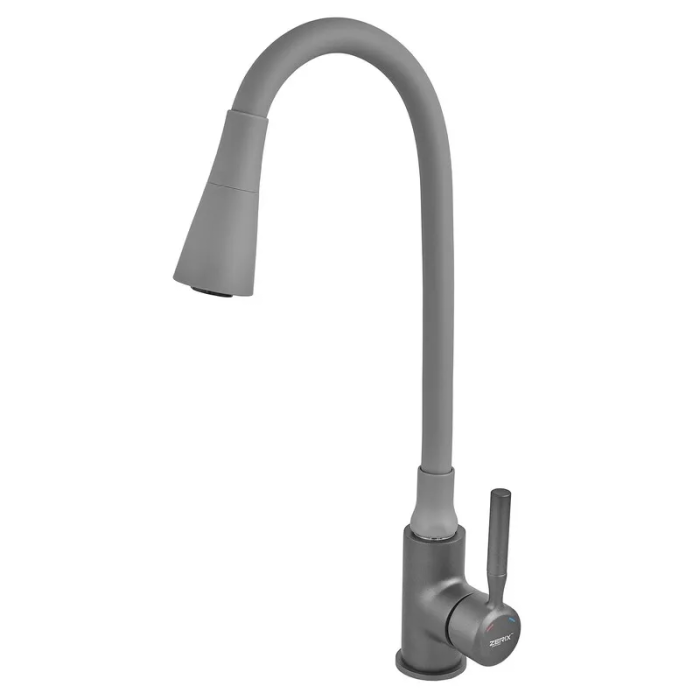 Змішувач для кухні Zerix Atrium-011-T Graphite Refl.Gray (Колір графіт+силік.вилив сірий) (ZX6107) Змішувач для кухні Zerix Atrium-011-T Graphite Refl.Gray (Колір графіт+силік.вилив сірий) (ZX6107)