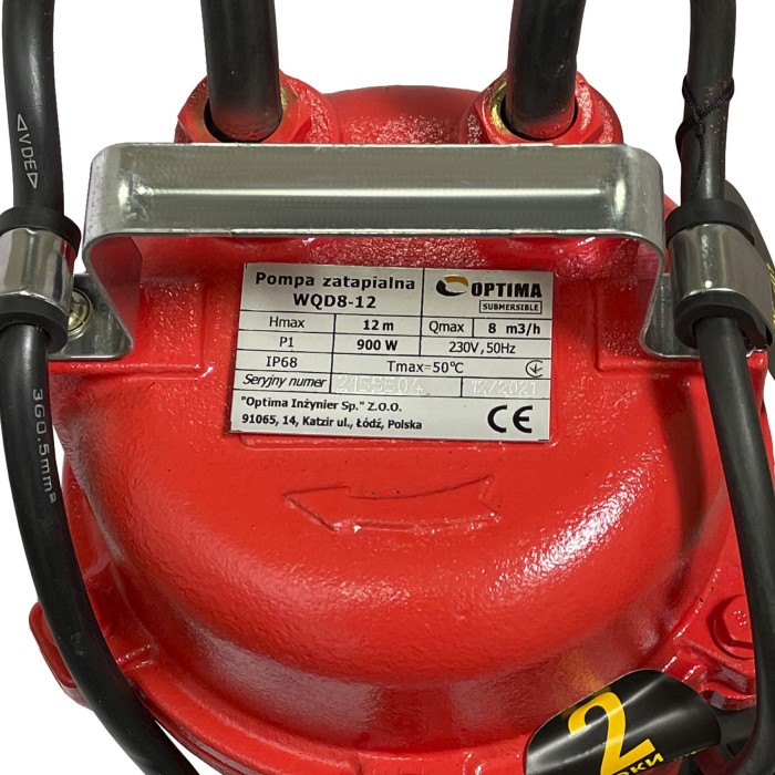 Насос фекальний Optima WQD8-12 0,9кВт Насос фекальний Optima WQD8-12 0,9кВт