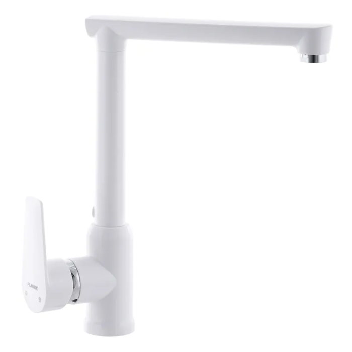 Змішувач для кухні Plamix Mario-017 White (без підводки) (PM0557) Змішувач для кухні Plamix Mario-017 White (без підводки) (PM0557)