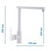 Змішувач для кухні Plamix Mario-017 White (без підводки) (PM0557)
