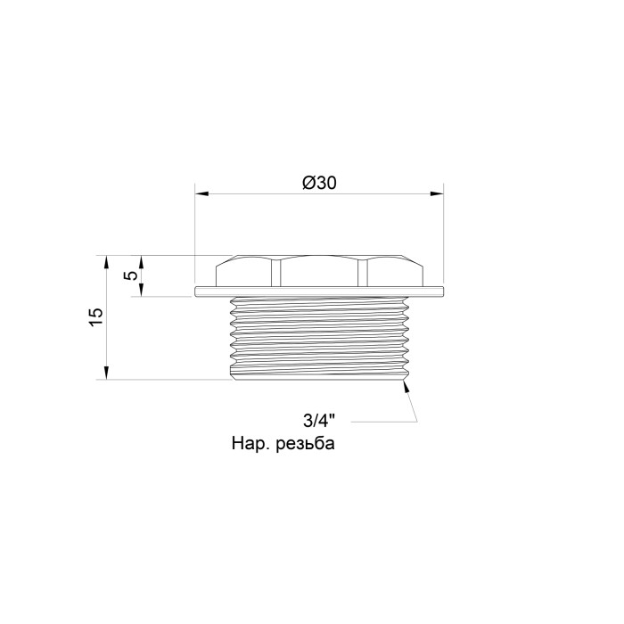 Заглушка Icma 3/4" ЗР №237 Заглушка Icma 3/4" ЗР №237