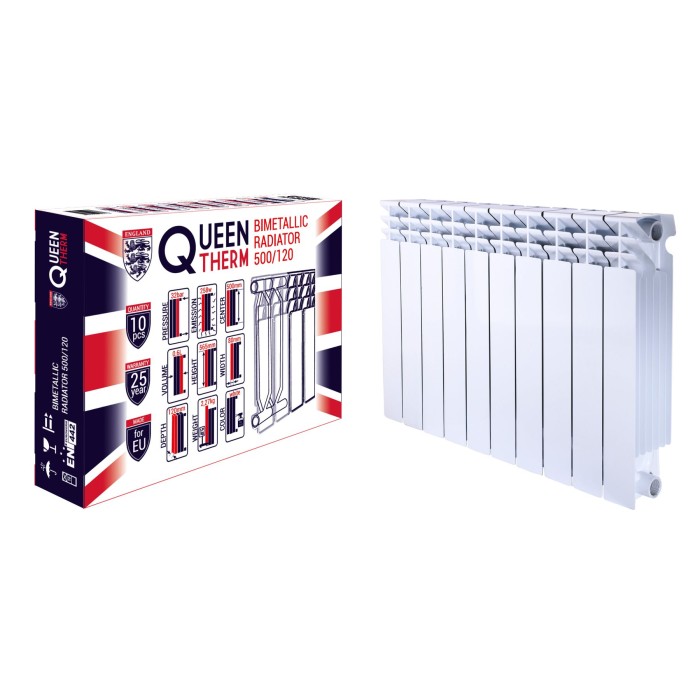 Радіатор біметалевий секційний QUEEN THERM 500/120 (кратно 10) Радіатор біметалевий секційний QUEEN THERM 500/120 (кратно 10)