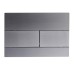 Панель змиву Koer KT-0603-07 240x160x10mm пластикова, кнопка лінійна (колір графіт) (KR5321)