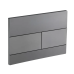 Панель змиву Koer KT-0603-07 240x160x10mm пластикова, кнопка лінійна (колір графіт) (KR5321)