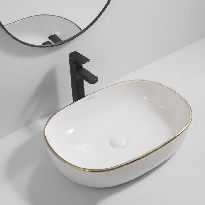 Раковина накладна Mixxus Premium ELLIPSE-0105 EDGE GOLD 600х400х150mm (MP6564) Раковина накладна Mixxus Premium ELLIPSE-0105 EDGE GOLD 600х400х150mm (MP6564)