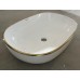 Раковина накладна Mixxus Premium ELLIPSE-0105 EDGE GOLD 600х400х150mm (MP6564)