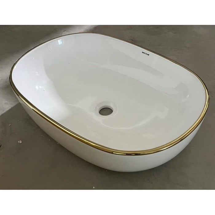 Раковина накладна Mixxus Premium ELLIPSE-0105 EDGE GOLD 600х400х150mm (MP6564) Раковина накладна Mixxus Premium ELLIPSE-0105 EDGE GOLD 600х400х150mm (MP6564)