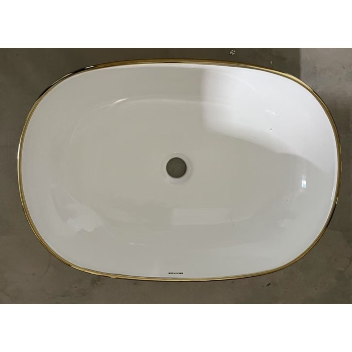 Раковина накладна Mixxus Premium ELLIPSE-0105 EDGE GOLD 600х400х150mm (MP6564) Раковина накладна Mixxus Premium ELLIPSE-0105 EDGE GOLD 600х400х150mm (MP6564)