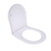 Сидіння для унітаза підлогового (Dove) 425×363×30 мм, White, з мікроліфтом, Slim Duroplast, Quick Release QT06228380BW3 Qtap