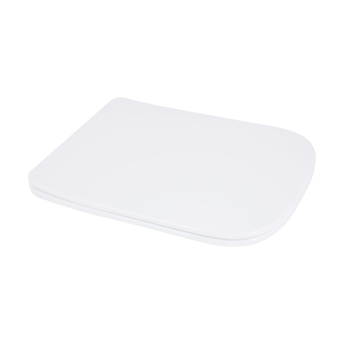 Сидіння для унітаза підлогового (Stenava) 435×345×30 мм, White, з мікроліфтом, Slim Duroplast, Quick Release QT99SC8303W Qtap