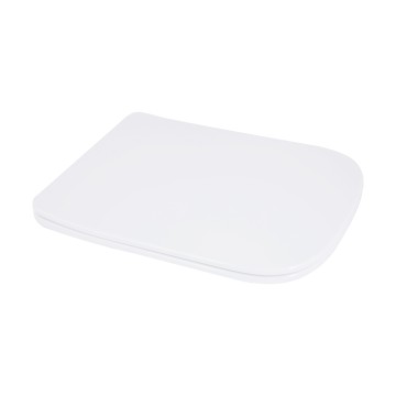 Сидіння для унітаза підлогового (Stenava) 435×345×30 мм, White, з мікроліфтом, Slim Duroplast, Quick Release QT99SC8303W Qtap