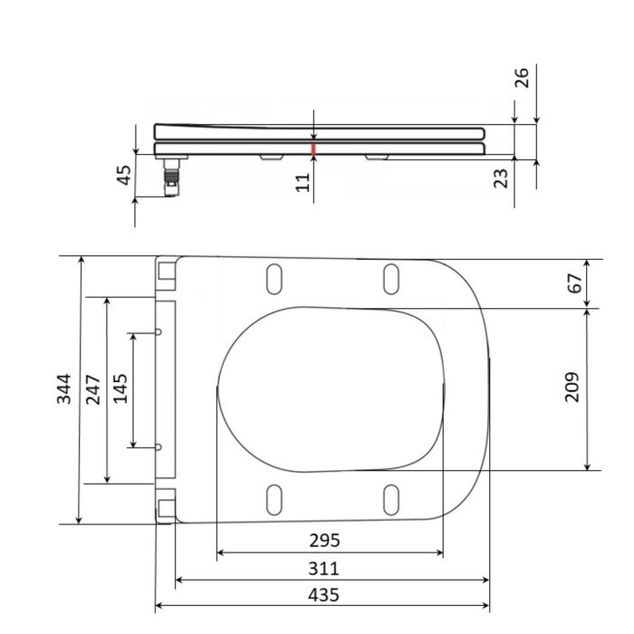 Сидіння для унітаза підлогового (Stenava) 435×345×30 мм, White, з мікроліфтом, Slim Duroplast, Quick Release QT99SC8303W Qtap