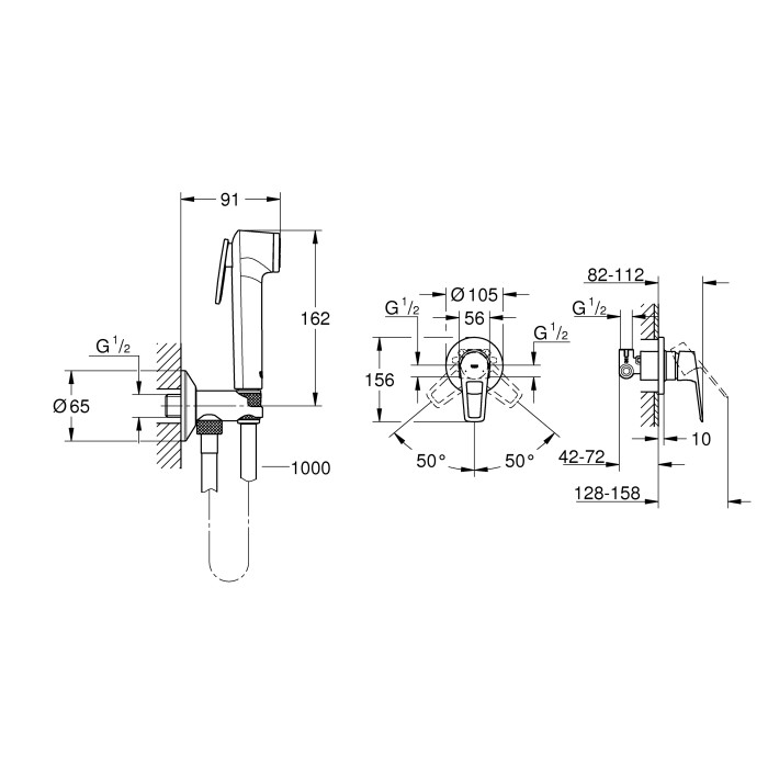 Комплект гігієнічного душу Grohe BauLoop New (UA2904200B) Комплект гігієнічного душу Grohe BauLoop New (UA2904200B)