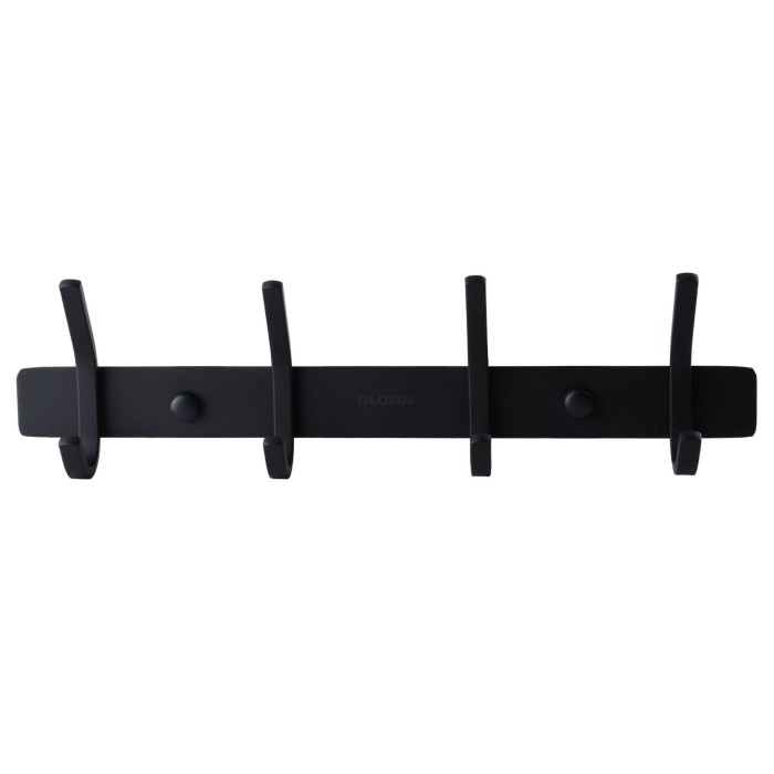 Планка з гачками Globus Lux BQ9435-4 чорна матова SUS304 Планка з гачками Globus Lux BQ9435-4 чорна матова SUS304