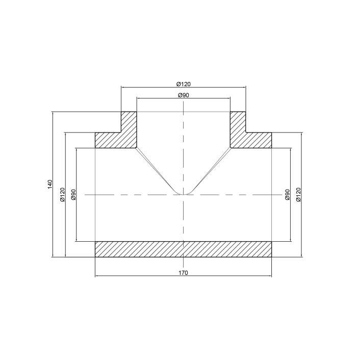 Трійник PPR Thermo Alliance 90 Трійник PPR Thermo Alliance 90