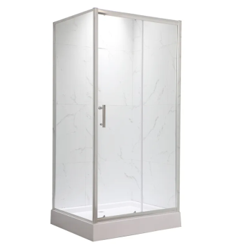 Душова кабіна з низьким піддоном MIXXUS HARD SCT01-100x90x198-TR CHROME прозоре скло 5мм NEW (в 2 ящ) (MI8368)